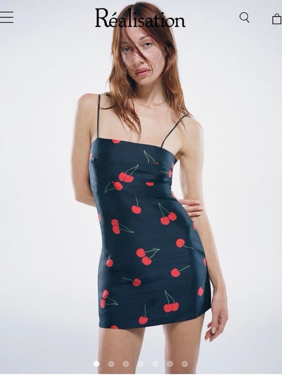 Realisation Par Dresses & Skirts - Réalisation Par Navy Cherry Print Mini Dress